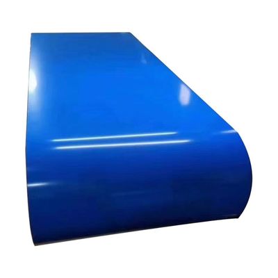 comprar 0.25x1219mm Cobre de poliéster de cor azul pre-pintado bobina chapa de aço pré-revestida Fabricação em linha