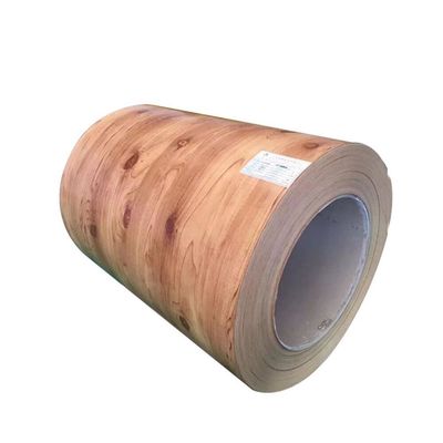 comprar A cor de madeira da impressão da grão revestiu EN de aço 10346 da bobina ASTM A755 Fabricação em linha