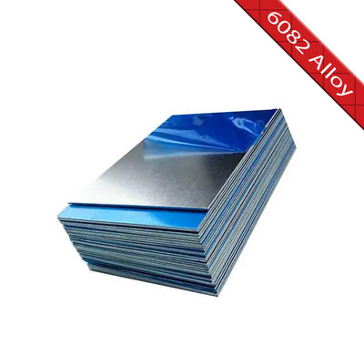 comprar Folha de liga de alumínio da série 6xxx 6082 Folha de alumínio de liga de alumínio 5x10 Fabricação em linha