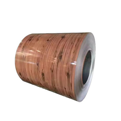 ASTM A755 bobina de aço pré-pintada de grãos de madeira usada para decoração de parede interior